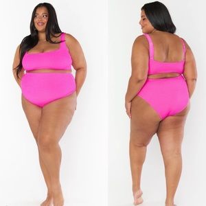 Show Me Your Mumu Womens Plus Hot Pink Scrunch Sail Bottom Sz 3X